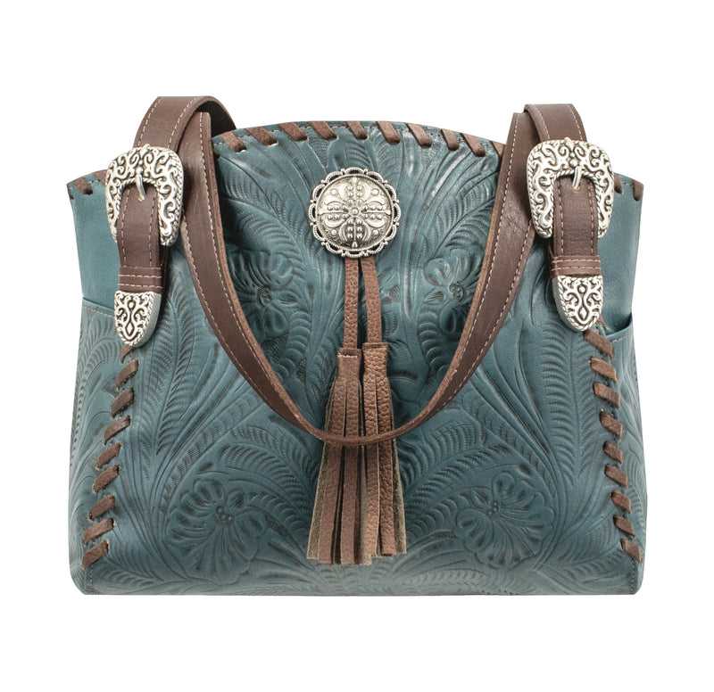 American West Lariats and Lace Multi-Compartment Tote with Conceal Carry Pocket on Back