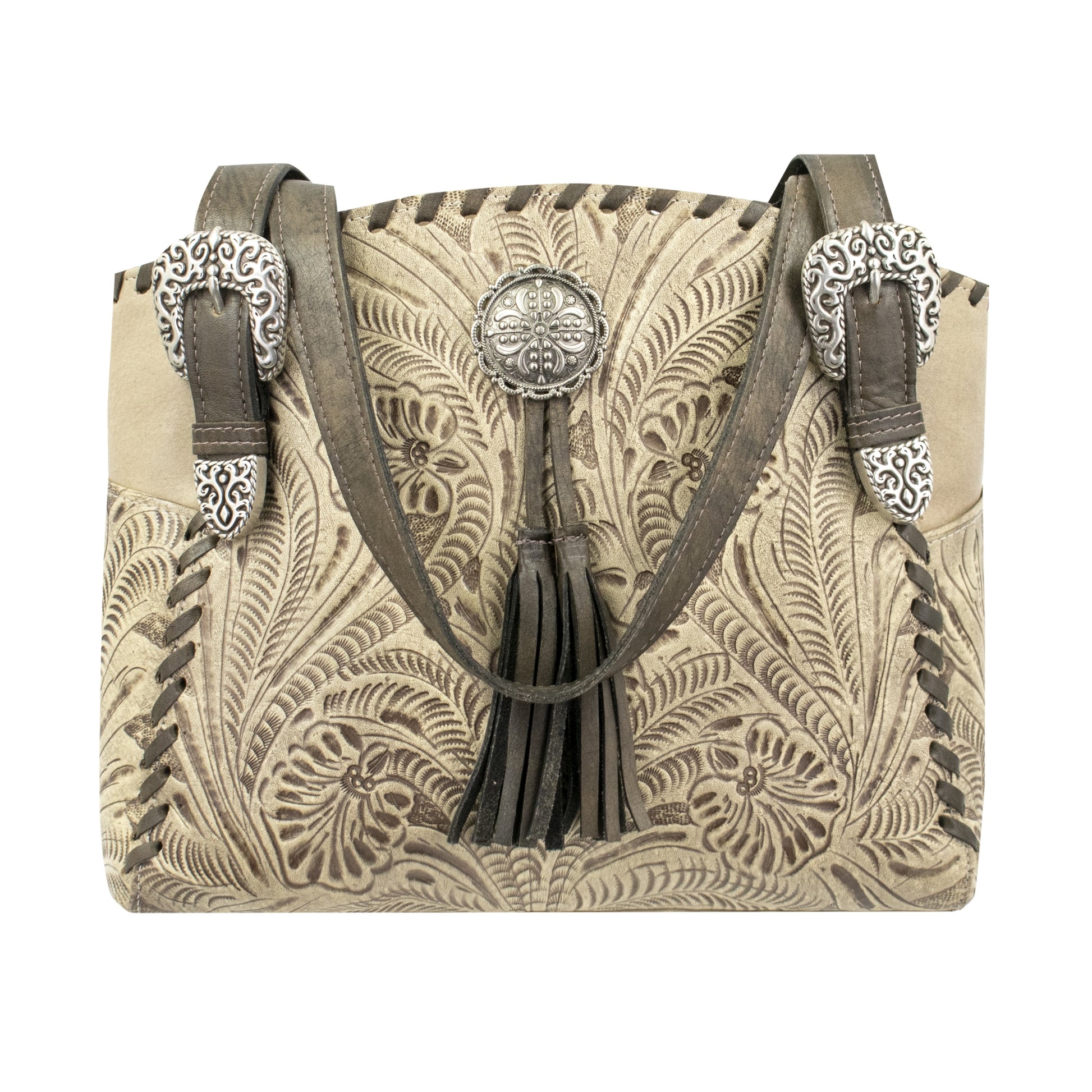 American West Lariats and Lace Multi-Compartment Tote with Conceal Carry Pocket on Back