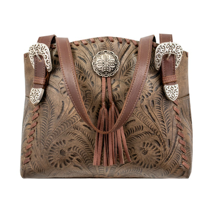 American West Lariats and Lace Multi-Compartment Tote with Conceal Carry Pocket on Back