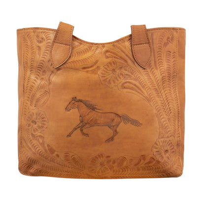American West Hitchin' Post Large Zip Top Tote with Conceal Carry Pocket on Back