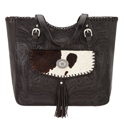 American West Annie's Secret Collection Large Zip Top Tote with Conceal Carry Pocket on Back