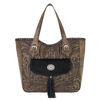 American West Annie's Secret Collection Large Zip Top Tote with Conceal Carry Pocket on Back