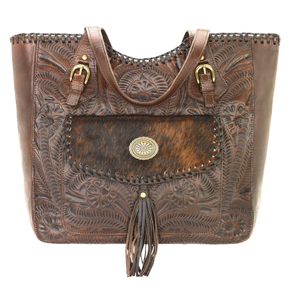 American West Annie's Secret Collection Large Zip Top Tote with Conceal Carry Pocket on Back