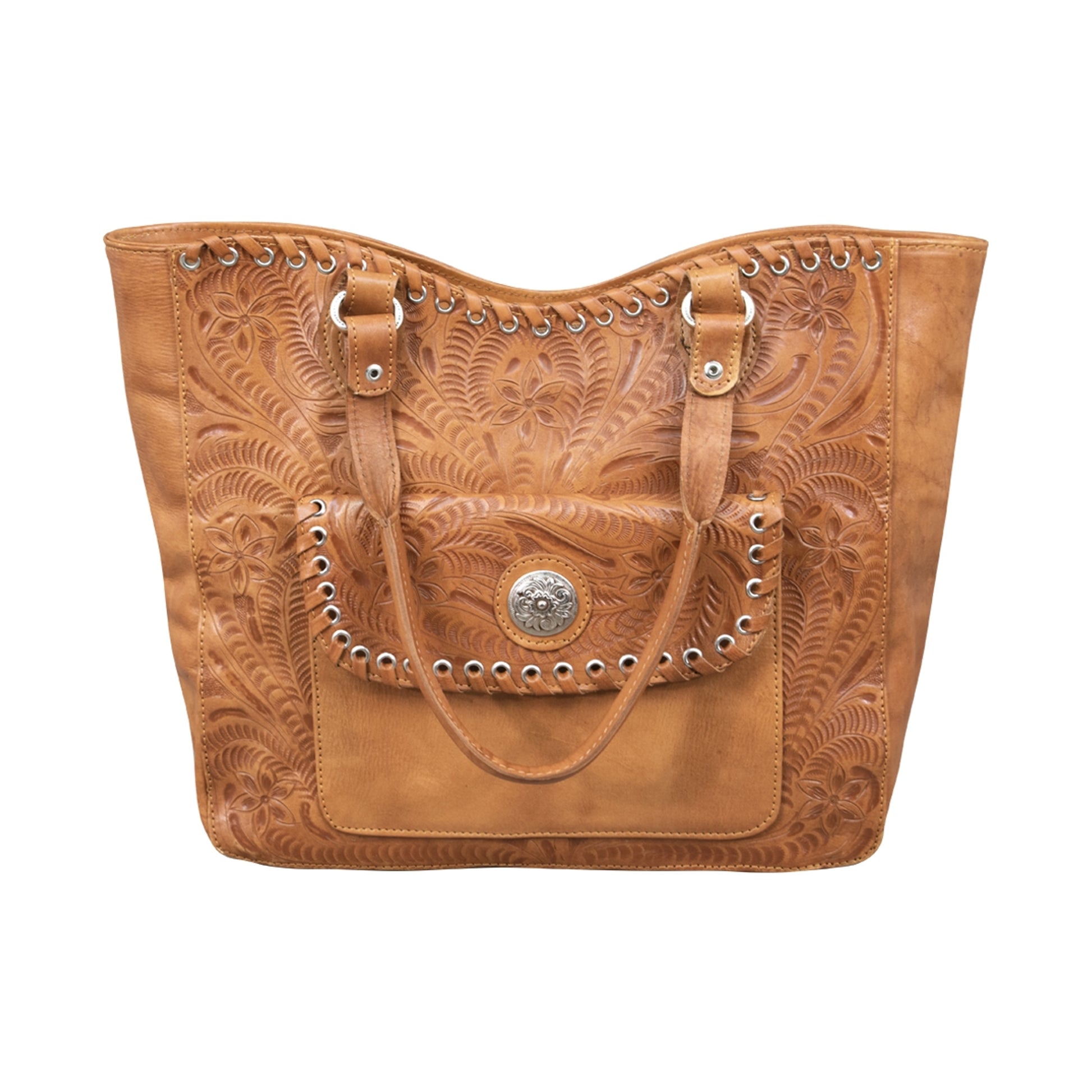 American West Harvest Moon Large Zip Top Tote with Conceal Carry Pocket on Back