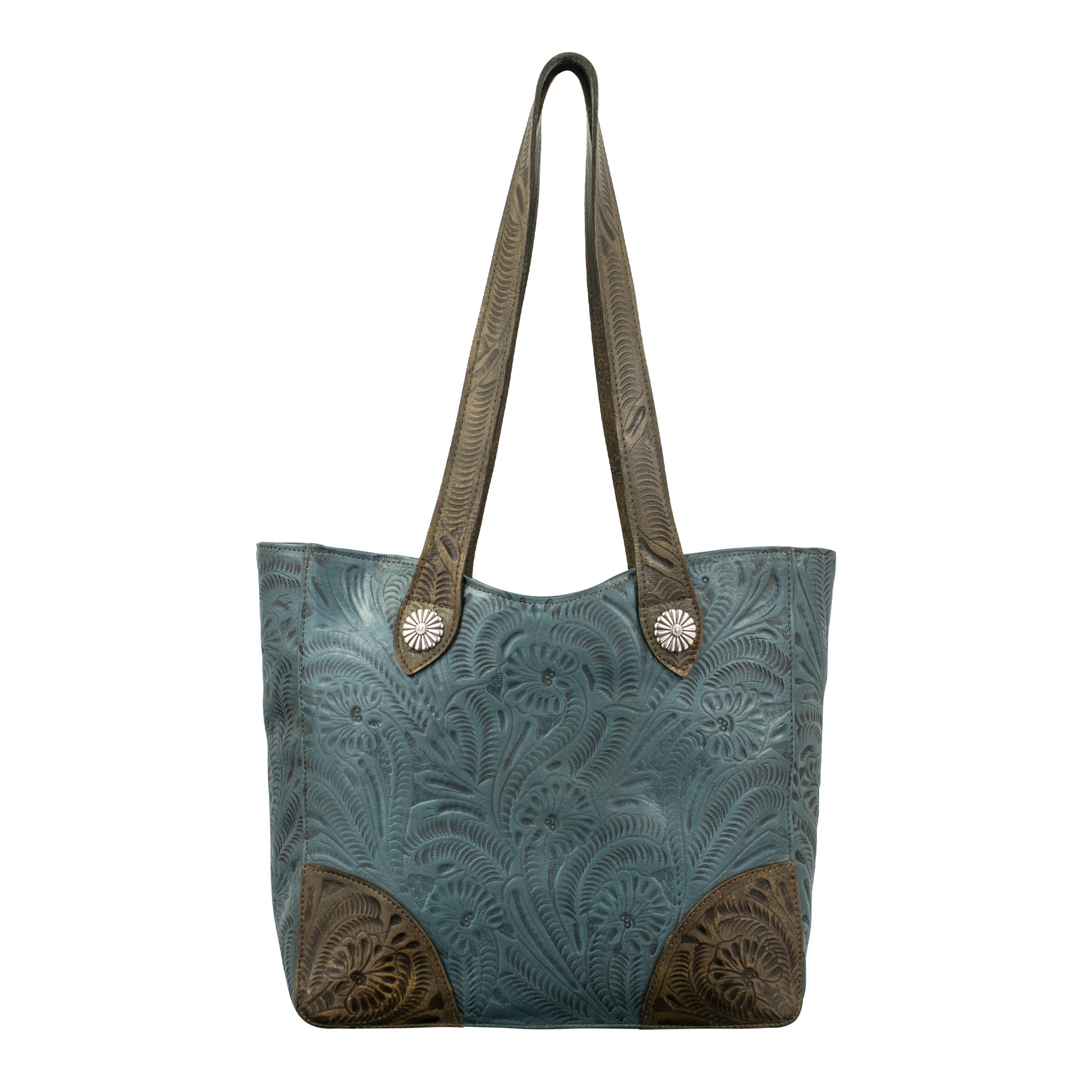 American West Annie's Secret Collection Large Zip Top Tote with Conceal Carry Pocket on Back