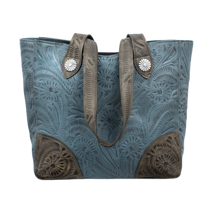 American West Annie's Secret Collection Large Zip Top Tote with Conceal Carry Pocket on Back