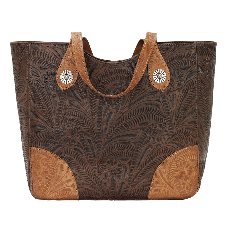 American West Annie's Secret Collection Large Zip Top Tote with Conceal Carry Pocket on Back