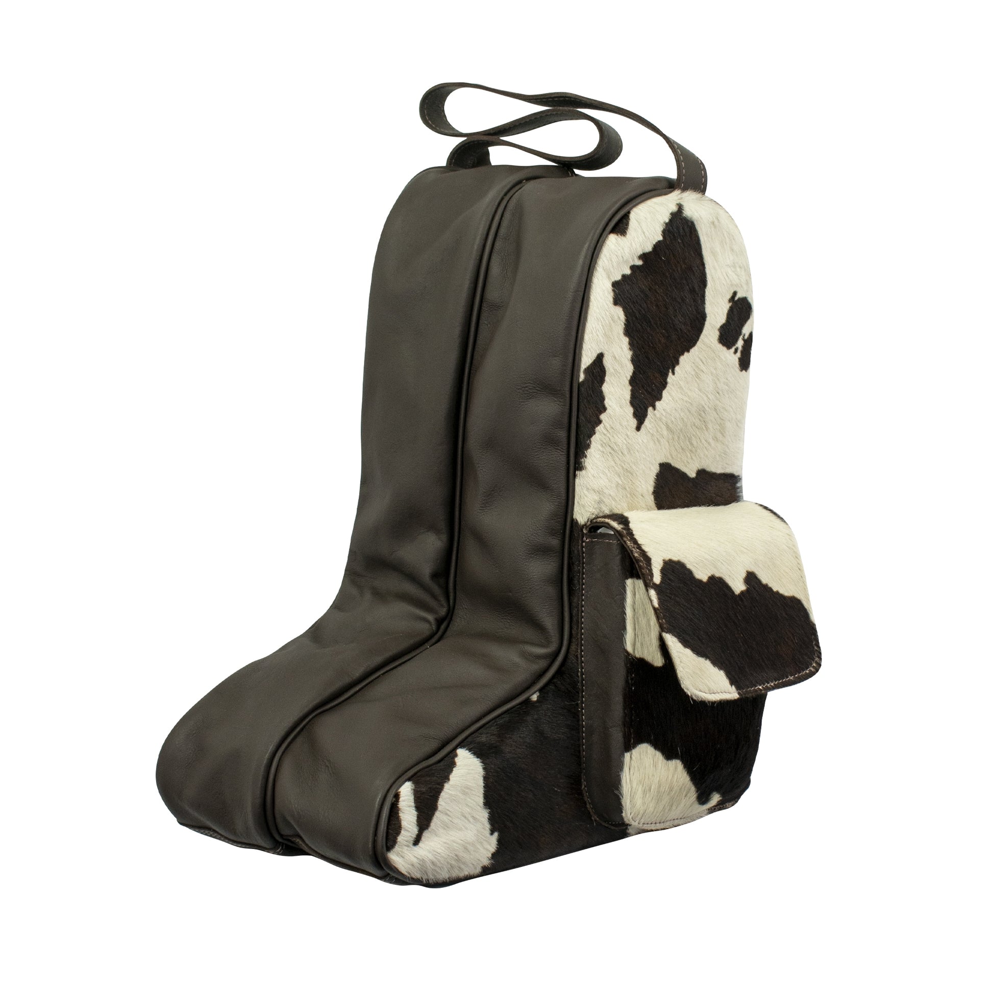 American West Pony Boot Bag with 2 Individual Compartments with Hair-On Hide