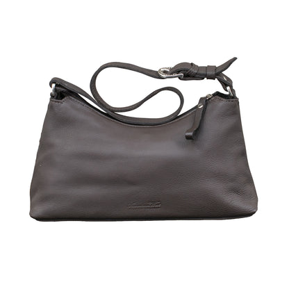American West Cowtown Zip-Top Shoulder Bag with Hair-On Hide