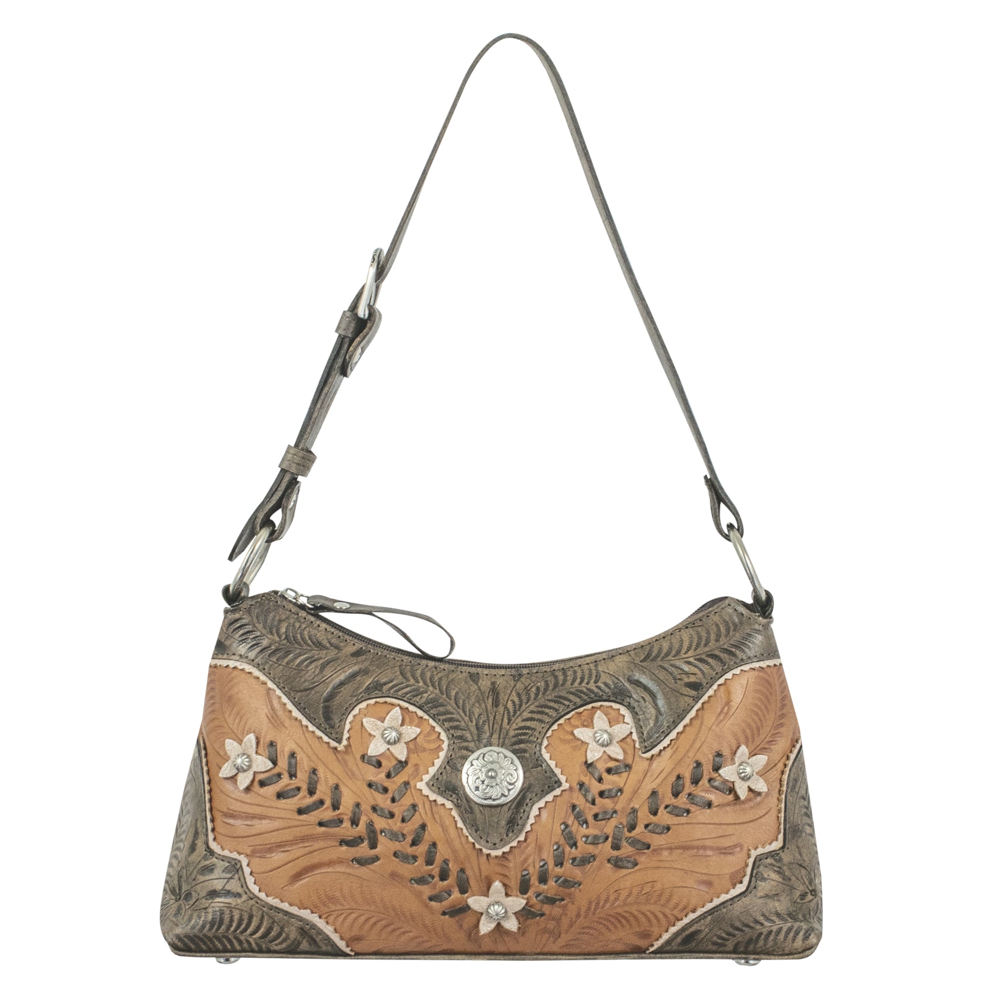 American West Desert Wildflower Zip Top Shoulder Bag
