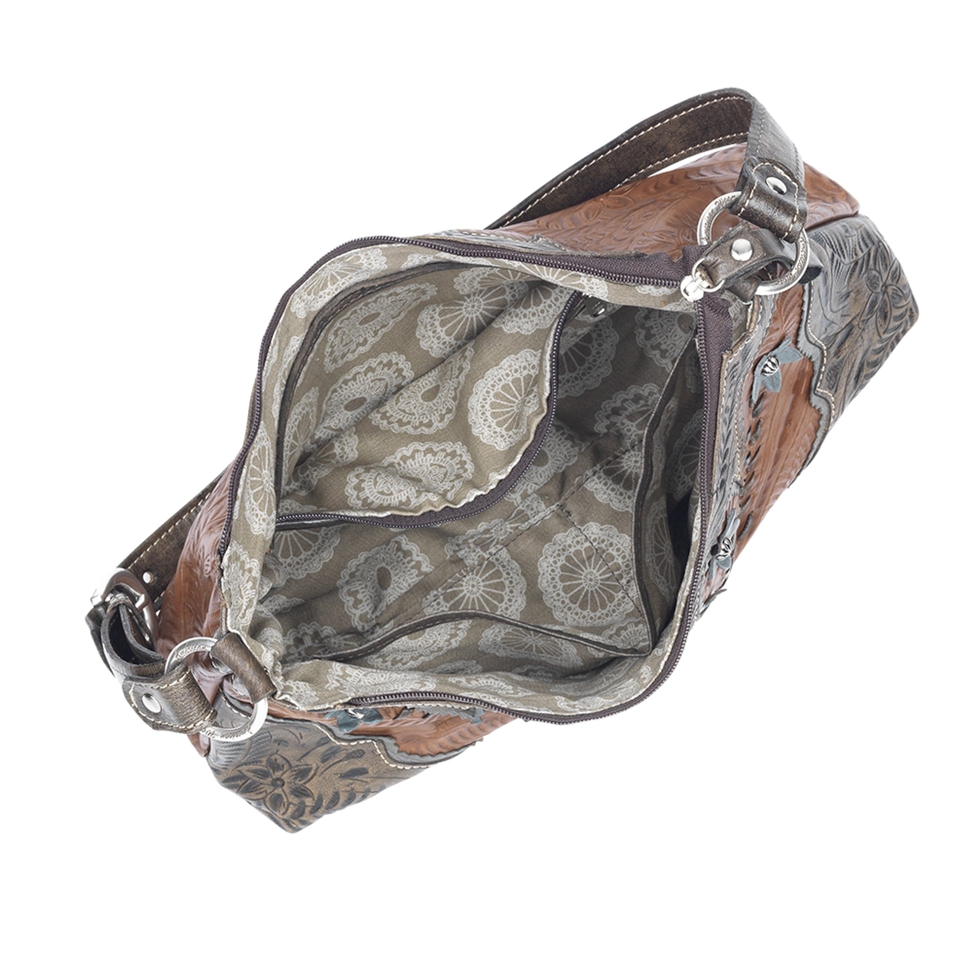 American West Desert Wildflower Zip Top Shoulder Bag