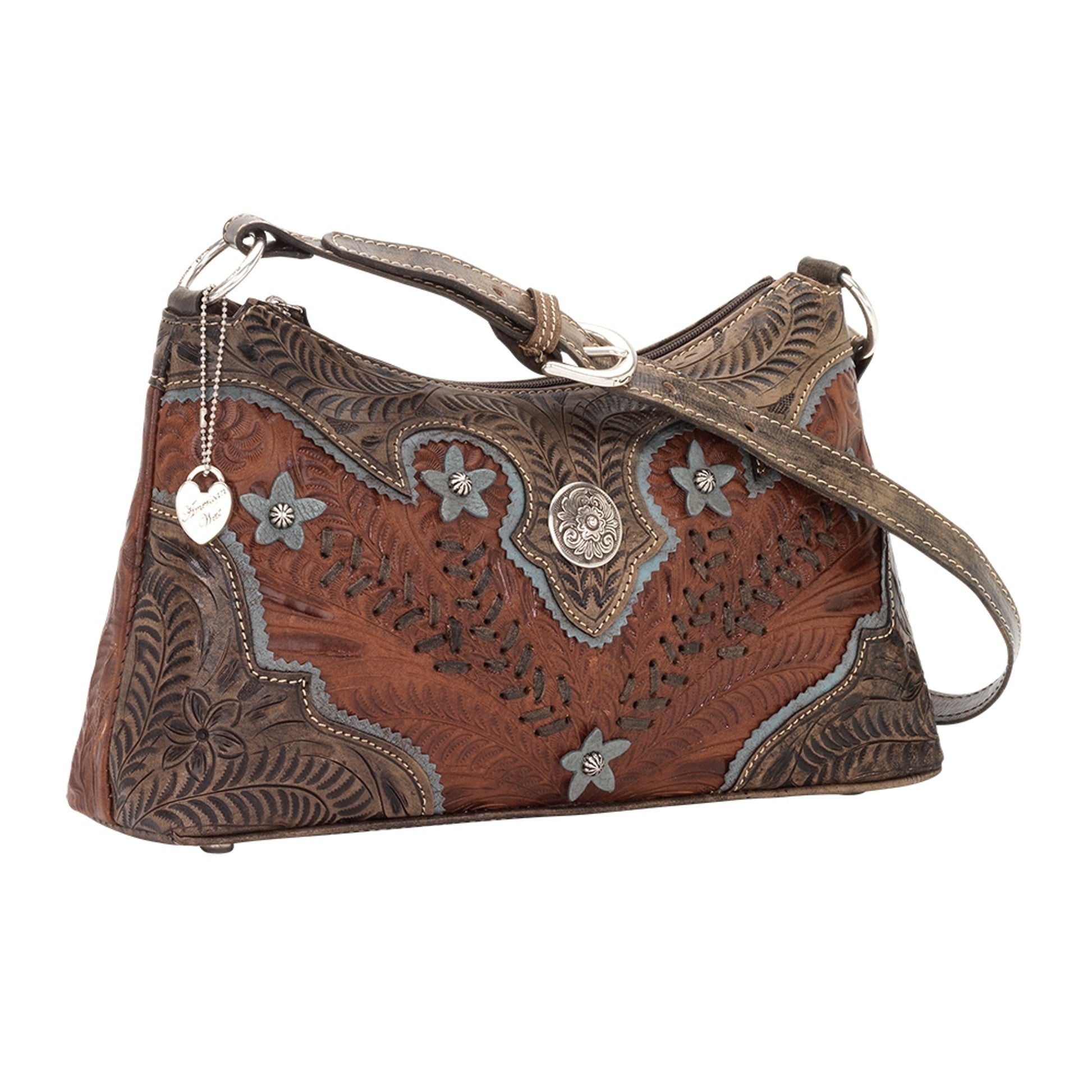American West Desert Wildflower Zip Top Shoulder Bag