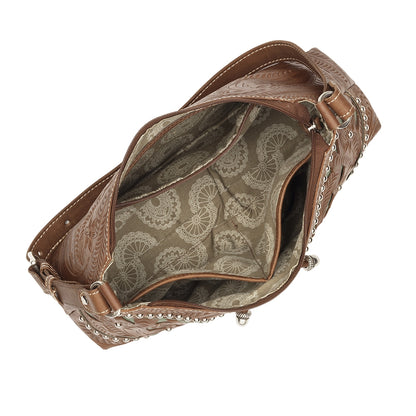 American West Lady Lace Zip Top Shoulder Bag