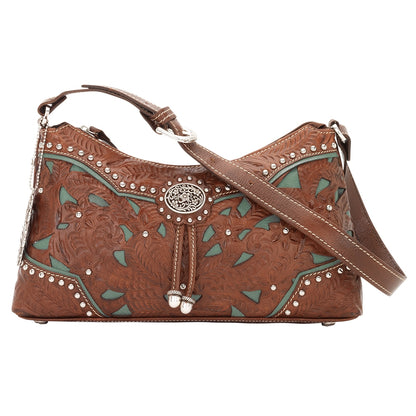 American West Lady Lace Zip Top Shoulder Bag