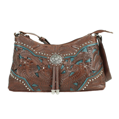 American West Lady Lace Zip Top Shoulder Bag