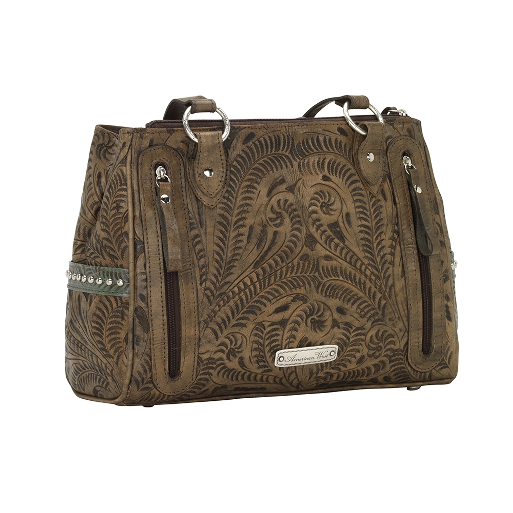 American West Annie's Secret Collection Multi-Compartment Tote with Conceal Carry Pocket on Back
