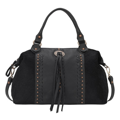 American West Cow Town Large Zip Top Convertible Satchel with Conceal Carry Pocket on Back