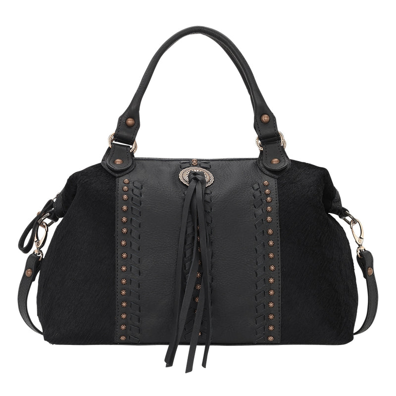 American West Cow Town Large Zip Top Convertible Satchel with Conceal Carry Pocket on Back