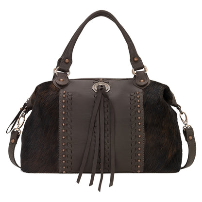 American West Cow Town Large Zip Top Convertible Satchel with Conceal Carry Pocket on Back