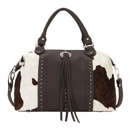American West Cow Town Large Zip Top Convertible Satchel with Conceal Carry Pocket on Back