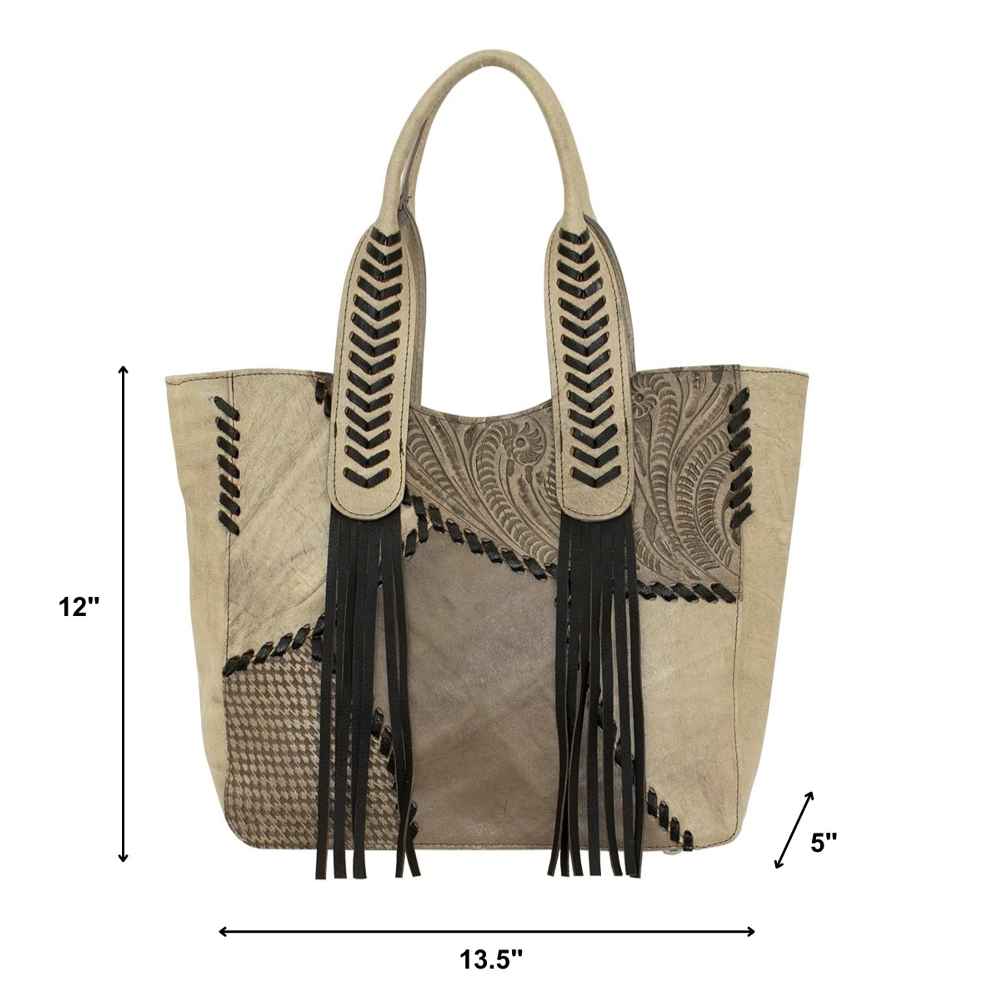 American West Gypsy Patch Large Zip Top Tote