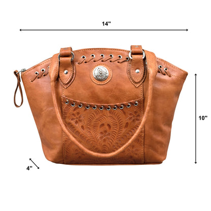 American West Harvest Moon Zip Top Bucket Tote with Conceal Carry Pocket on Back