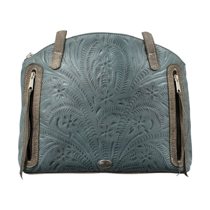 American West Annie's Secret Collection Zip Top Half Moon Tote with Conceal Carry Pocket on Back
