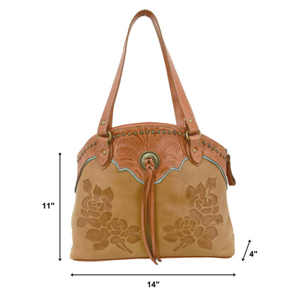 American West Texas Rose Zip Top Tote