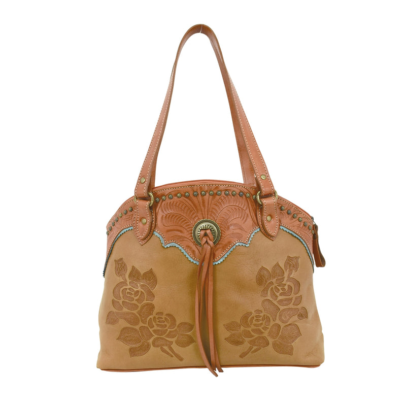 American West Texas Rose Zip Top Tote