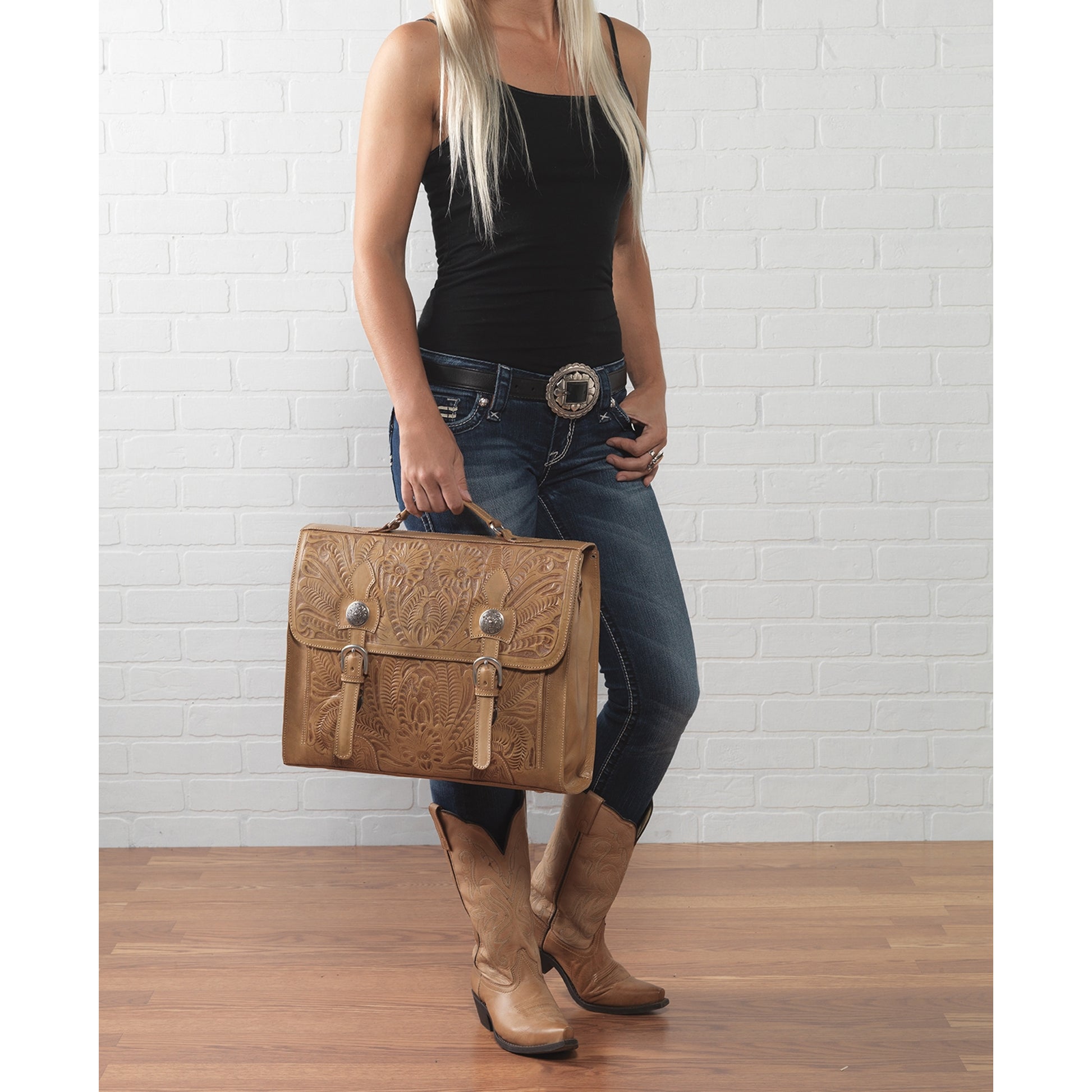 American West Classic Travel Multi-Compartment Briefcase