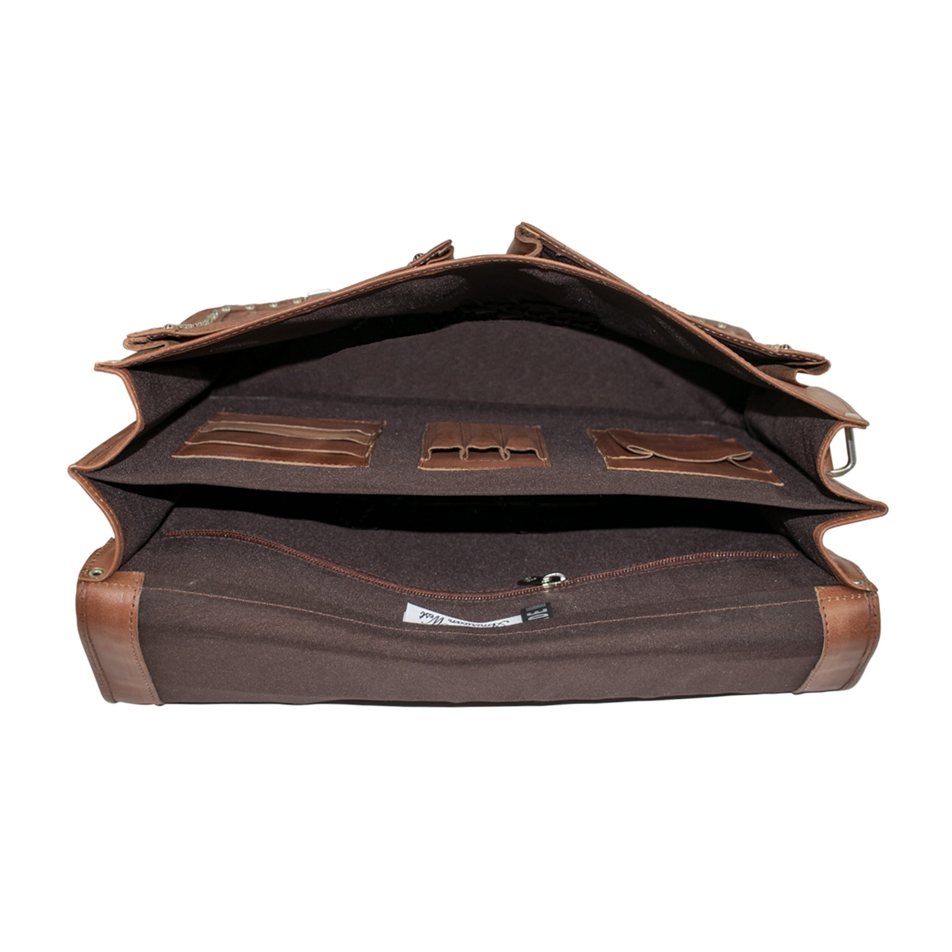 American West Classic Travel Multi Compartment Laptop Briefcase
