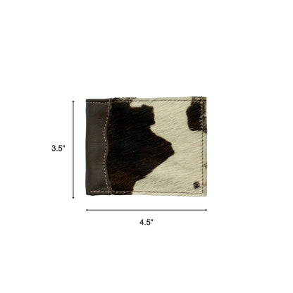 American West Mens Bi-Fold Wallet with Hair-On Hide