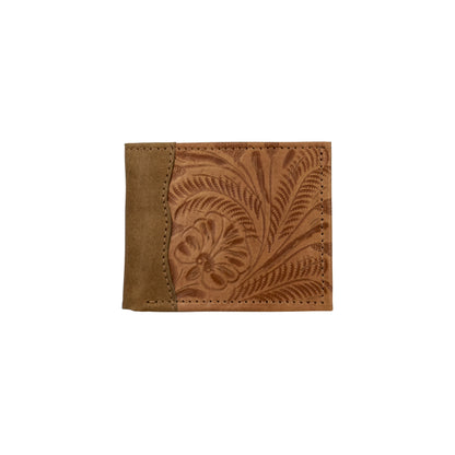 American West Waxed Leather Mens Bi-Fold Wallet