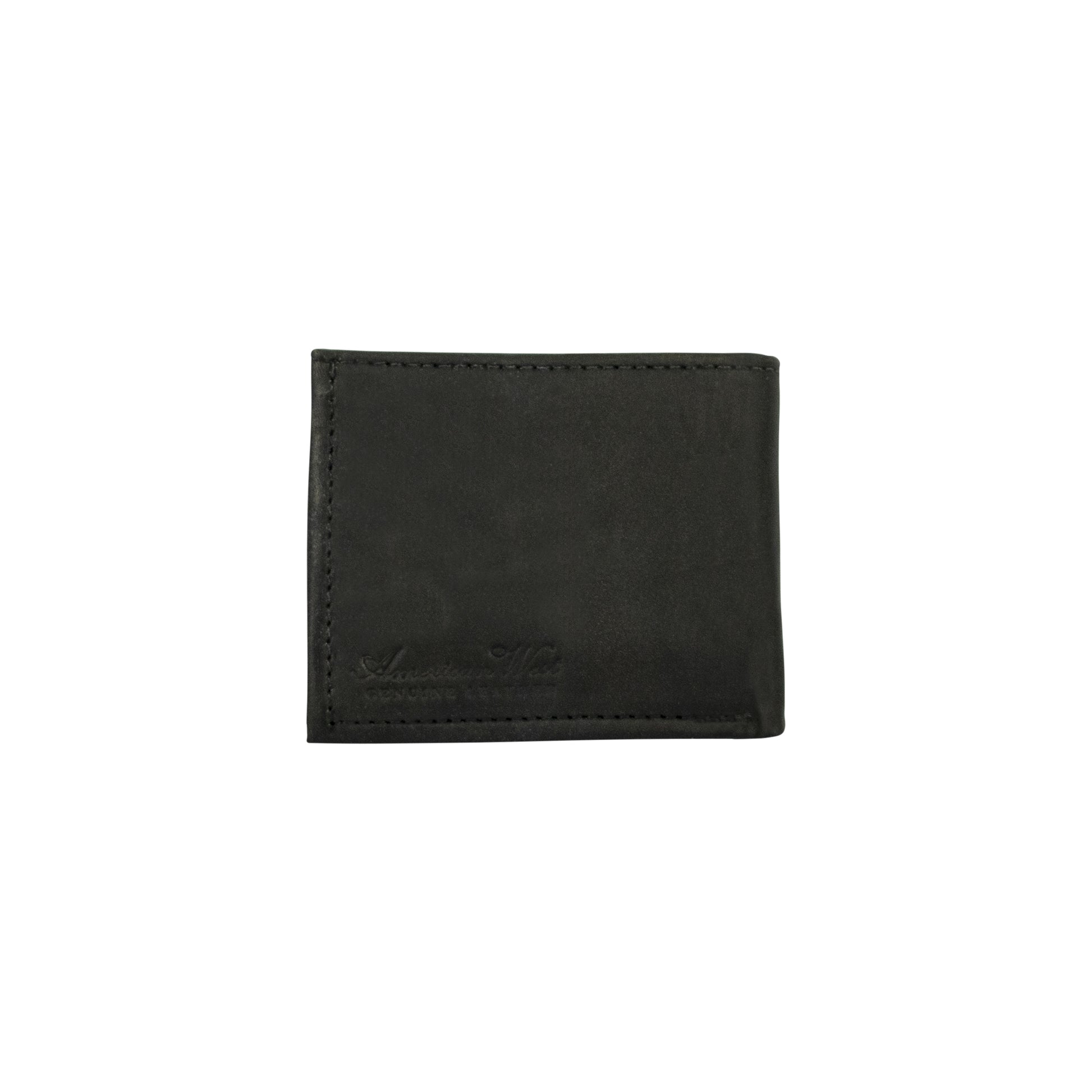 American West Waxed Leather Mens Bi-Fold Wallet