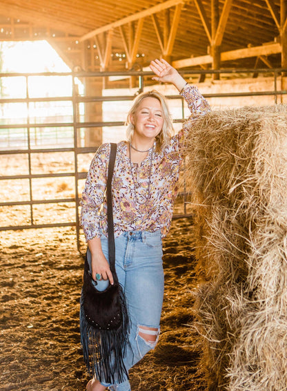 American West Fringed Cowgirl Crossbody with Fringe