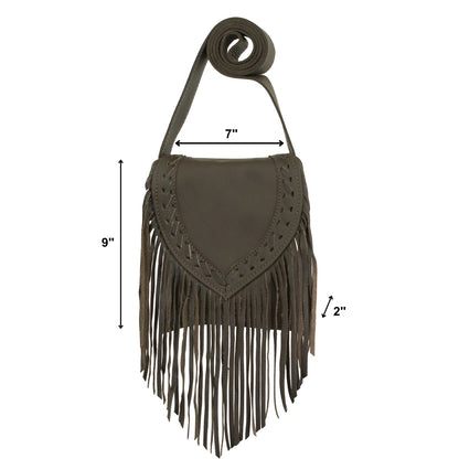 American West Fringed Cowgirl Crossbody with Fringe