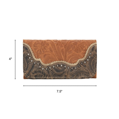 American West Saddle Ridge Ladies Tri-Fold Wallet