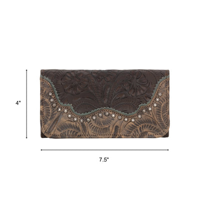 American West Saddle Ridge Ladies Tri-Fold Wallet