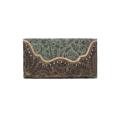 American West Saddle Ridge Ladies Tri-Fold Wallet