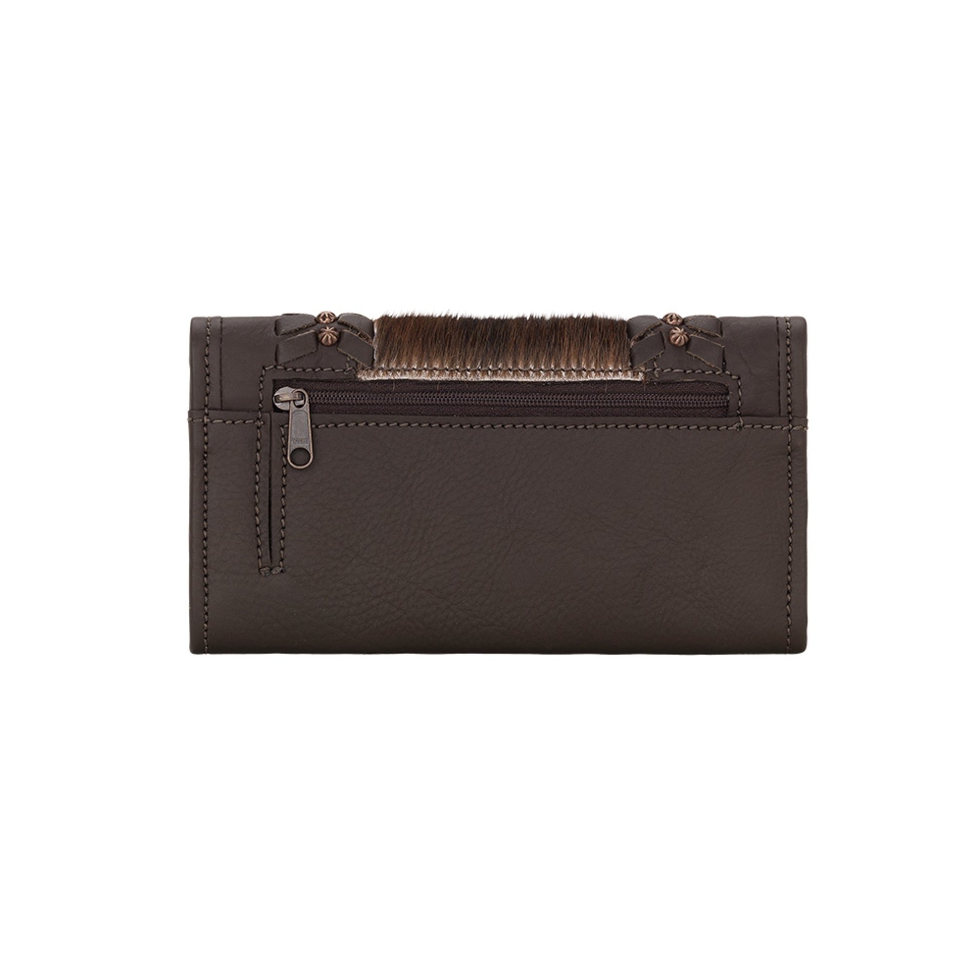 American West Cowtown Hair-On Ladies Tri-Fold Wallet