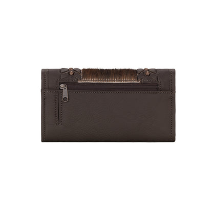 American West Cowtown Hair-On Ladies Tri-Fold Wallet