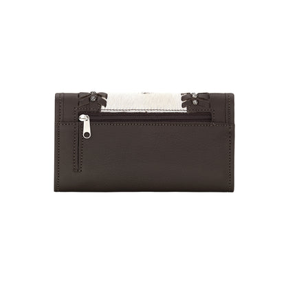 American West Cowtown Hair-On Ladies Tri-Fold Wallet