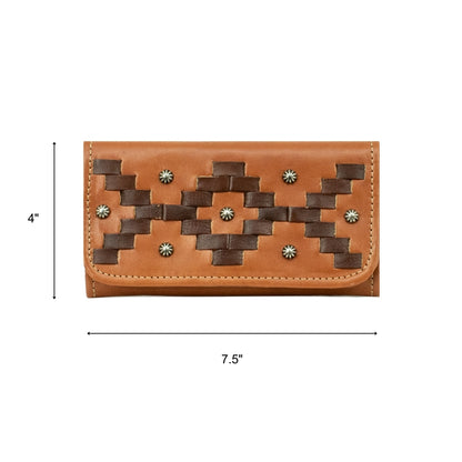 American West Tribal Weave Ladies Tri-Fold Wallet