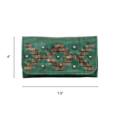 American West Tribal Weave Ladies Tri-Fold Wallet