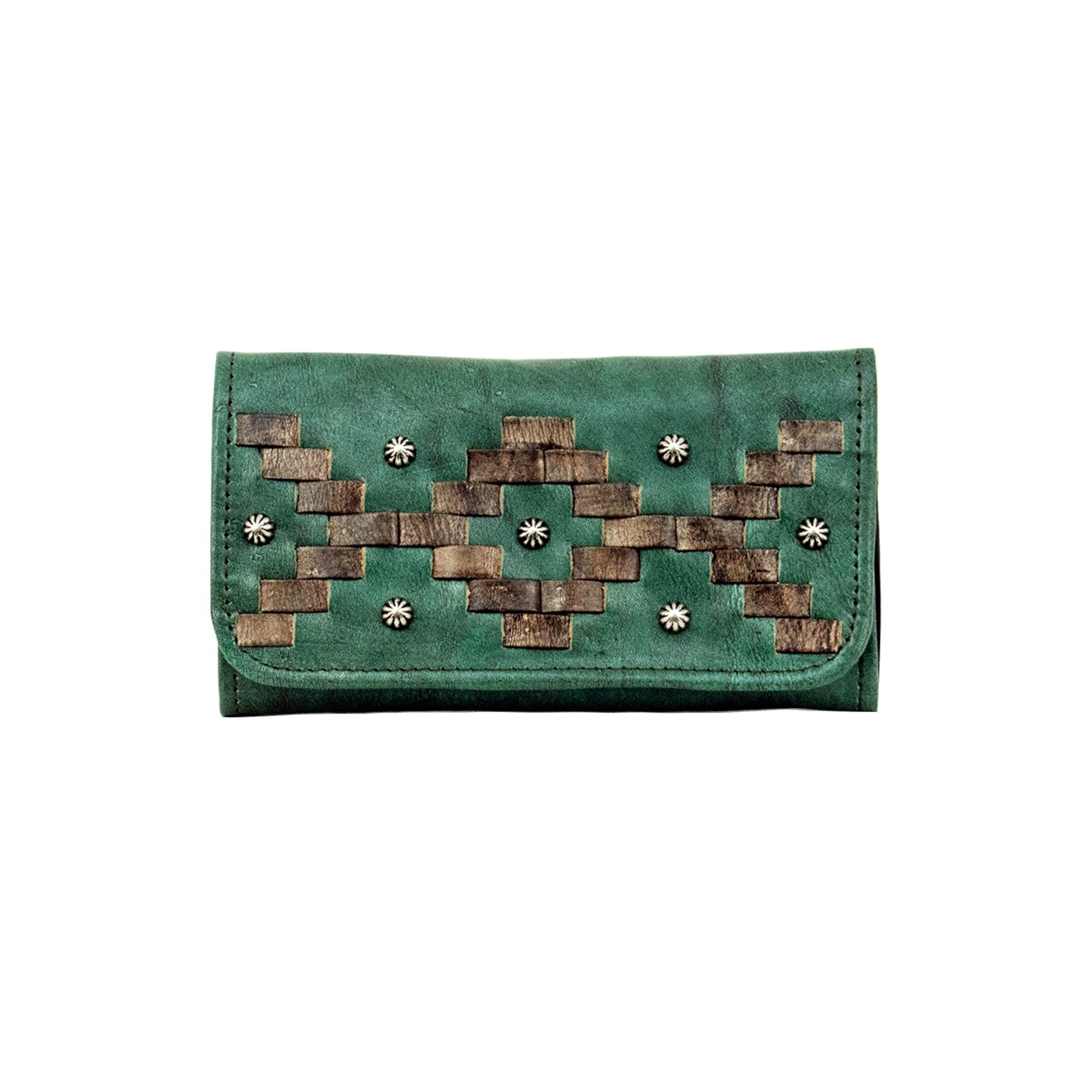 American West Tribal Weave Ladies Tri-Fold Wallet