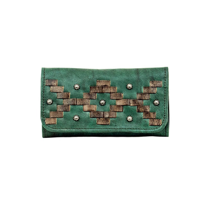 American West Tribal Weave Ladies Tri-Fold Wallet