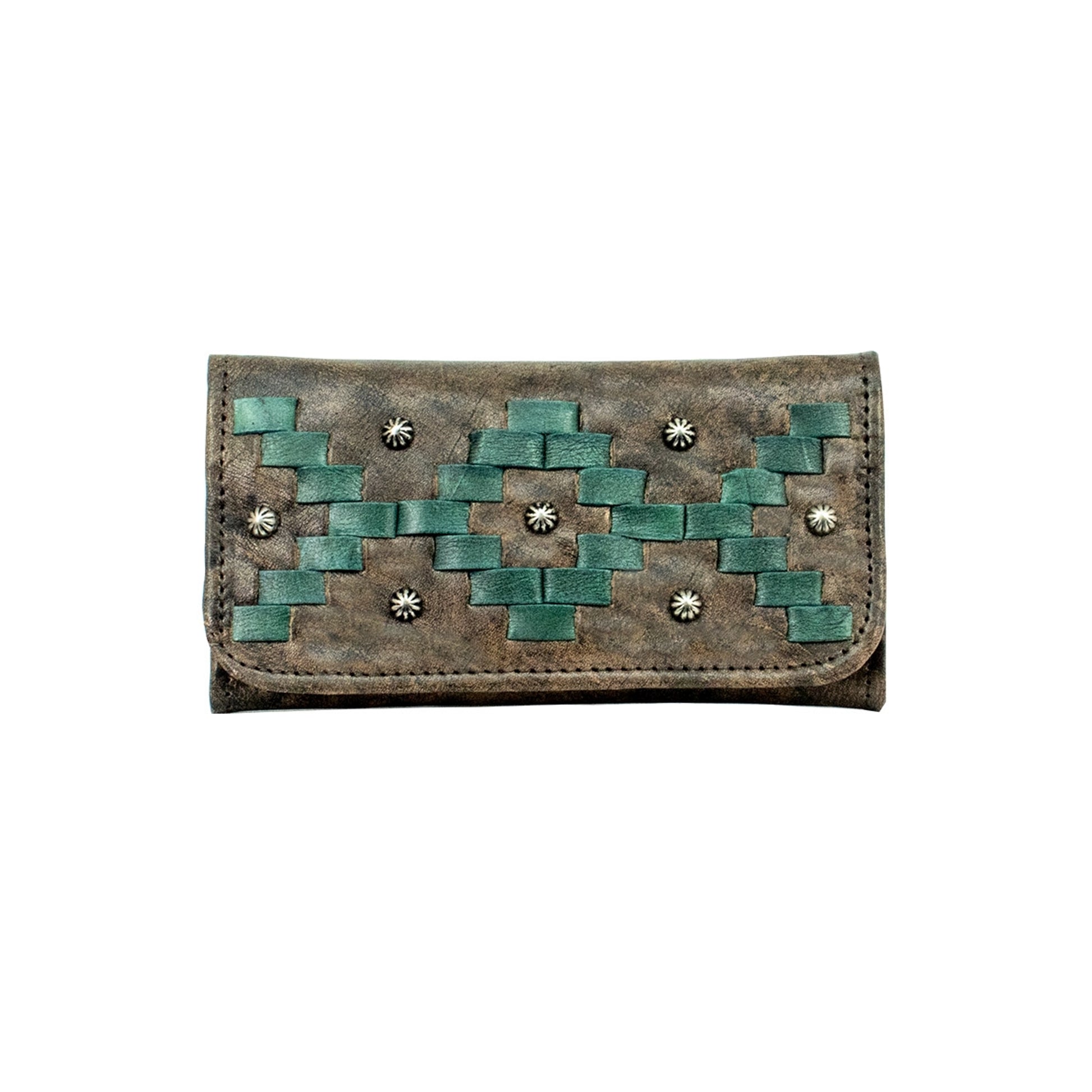 American West Tribal Weave Ladies Tri-Fold Wallet