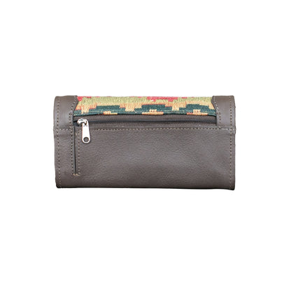 American West Santa Fe Woven Tapestry Ladies Tri-Fold Wallet