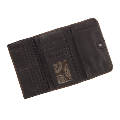 American West Santa Fe Woven Tapestry Ladies Tri-Fold Wallet