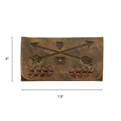 American West Freindship Arrows Tri-Fold Wallet